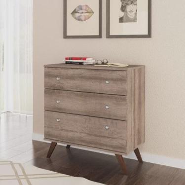 Imagem de Cômoda Retrô 3 Gavetas RT3018 Siena Móveis Rústico