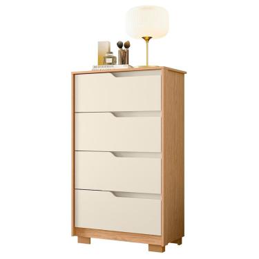Imagem de Cômoda Sole 4 Gavetas - Móveis Albatroz Off White/Freijó
