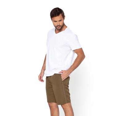 Imagem de Short microfibra masculino basic + verde militar G - 100% poliéster - sem forro - tecido parcial - B