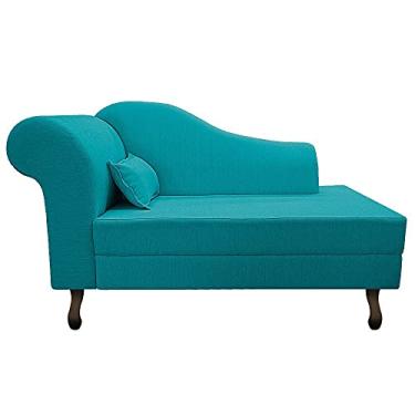 Imagem de Recamier Rafaela 185cm Lado Direito Suede Azul Turquesa - Amarena Móveis