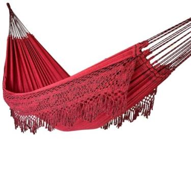 Imagem de Rede De Descanso Dormir Casal Luxuosa Gigante (VINHO)