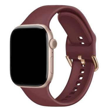 Imagem de Pulseira Silicone Fecho Clássico Compatível com Apple Watch - Baú do V