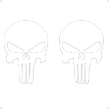 Imagem de Adesivo Caveira Punisher Justiceiro Bandeiras Resinado - SPORTINOX, Br