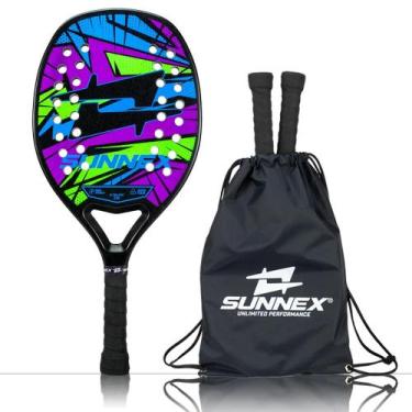 Imagem de Raquete Beach Tennis Sunnex Thunder Reforço em Carbono 3K 04