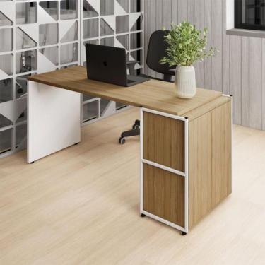 Imagem de Mesa Escrivaninha 150cm x 60cm e Armário 2 Portas F5 Office - F5 Offic