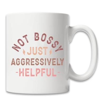 Imagem de MissDaisy - Caneca de café Not Bossy I'm Aggressively Helpful, 325 ml, presentes engraçados de dia das mães para chefe, mãe, amiga e colega de trabalho