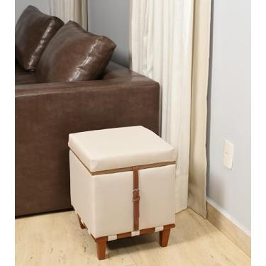Imagem de Puff Multifuncional Quadrado Baú Mesa de Centro Sofá
