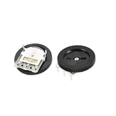 Imagem de uxcell Potenciômetro de roda com mostrador de 10K Ohm para controle de interruptor de volume estéreo de áudio 16 x 6 mm, 20 peças