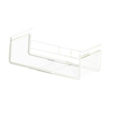 Imagem de Ioensy Sob a prateleira do gabinete sob a cesta de prateleira Expandível Pesquisa de Tempero Branco Racking Holding Holding for Bookshelf Counter Pantry