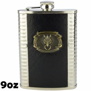 Imagem de Cantil Porta Bebida Aço Inox 266 ML Dragão CBRN11667 - Commerce Brasil