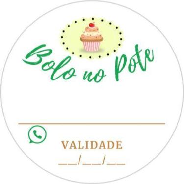 Imagem de 50 100 150 200 unidades adesivo etiqueta tag redondo 3,5 cm bolo no de