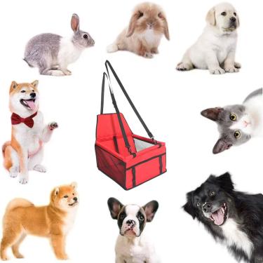 Imagem de Assento Cadeirinha Pet Carro Para Cachorro Gato Coelho 10kg