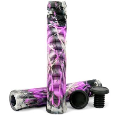 Imagem de Limit Punhos Pro Scooter Soft Longneck 150/165/180 mm com linhas de corte fácil para scooters Pro Trick e guidão BMX (preto, branco, roxo