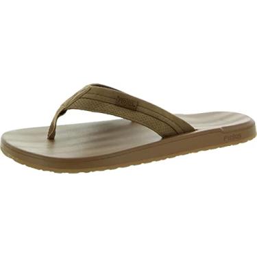 Imagem de Flojos Chinelo masculino de espuma viscoelástica, preto/marrom, Bronzeado, 45