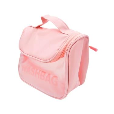 Imagem de Necessaire de Viagem com Gancho WASHBAG, 23x17x13cm, Rosa, Material Resistente à Água