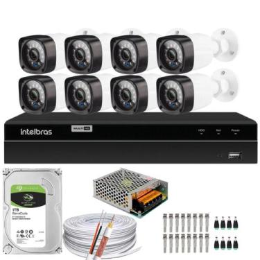 Imagem de Kit 8 Cameras Segurança Full Hd 1080p Dvr Intelbras 16ch 1116c