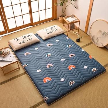 Imagem de Futon Colchão Engrossar Colchão De Chão Macio Dobrável Colchão Portátil Tatami Mat Para Hóspedes Dormitórios Camping Sofá Espreguiçadeiras, 003, 6, 180 * 200CM