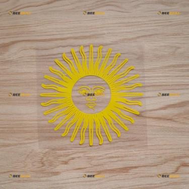 Imagem de Adesivo de vinil adesivo de bandeira da Argentina Sol de Maio - Amarelo 12,7 cm - para carro barco copo laptop sem fundo cortado