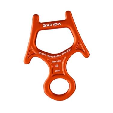 Imagem de oshhni 30kn 8 figura Descendente liga de alumínio Grande prenda e equipamento de rapel para proteção de proteção de engenharia, Laranja