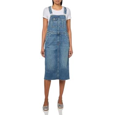 Imagem de Lucky Brand Vestido feminino midi em jeans, Lavagem eletrificada, PP