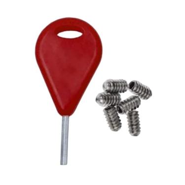 Imagem de menolana Chave para quilha de surfe com parafuso de fixação, ferramenta de metal com parafuso de fixação padrão fácil de usar, chave para quilha de surfe, Vermelho