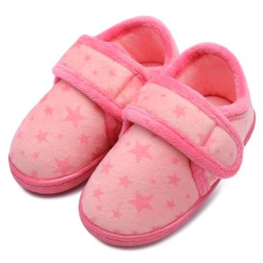 Imagem de SIXXIN Pantufas de espuma viscoelástica aconchegantes para uso interno e externo para meninos e meninas, Vermelho, 18