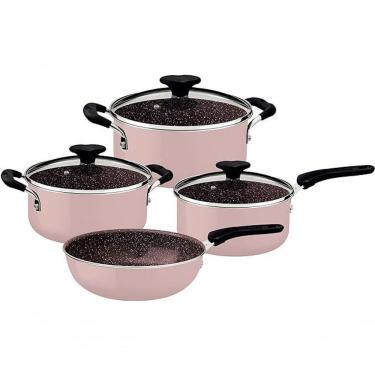 Imagem de Jogo De Panela Tunis Com 4 Peças Rosa - Tramontina Não Se Aplica