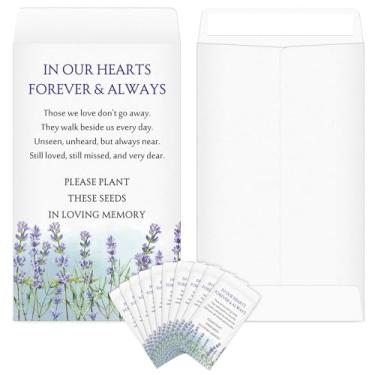 Imagem de Fumete Pacote com 120 envelopes de moedas de memorial kraft pequenos envelopes de moedas plantas, pacotes de flores pequenos pacotes de celebração da vida para funerais, perda do ente querido, 12 x 6