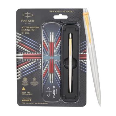Imagem de Parker Jotter Aço inoxidável caneta GT Ball (Cromo) Fine nib – 100% Original, Nova