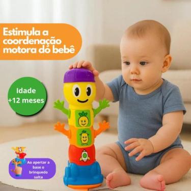 Imagem de Pula Centopeia Ursinho Infantil Bebês Brinquedo Coordenação Motora Cri