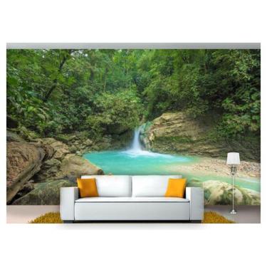 Imagem de Papel De Parede Cachoeira Natureza Mata 3D Nch196 - Você Decora