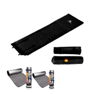 Imagem de Colchonete Preto Auto-Inflável Isolate Térmico Guepardo +2X Isolante t