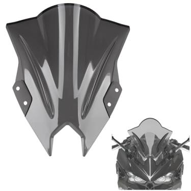 Imagem de Para-brisa para 500 SE 2024 2025, PSLER Para-brisas Protetor de Vento Bolha Dupla Carenagem para 500 SE 500 2024 2025 (Cinza)