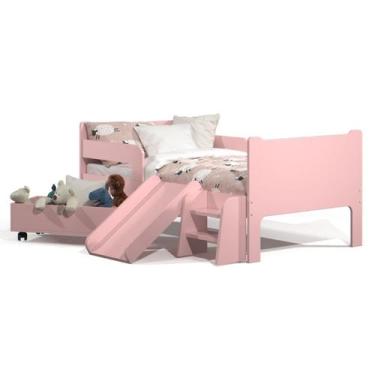 Imagem de Mini Cama Infantil Montessoriana Sonho Kid's - MS Móveis, Rosa