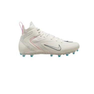 Imagem de Nike Alpha Huarache 8 Elite LAX Lacrosse Chuteira masculina preta CW4440-011, Vela/Rosa Hiper/Azul Laser/Branco, 13
