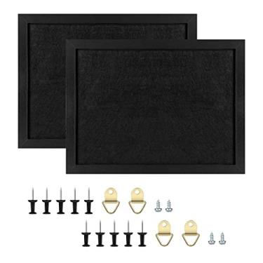 Imagem de TORASO Quadro de avisos de cortiça, 23,5" X 35,5" Quadros de cortiça para paredes com pinos, parafusos de olhal, juntas, parafusos, placa de pinos para escritório, escola e casa (BK, 60x90cm, 2p)