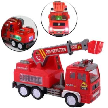 Imagem de Caminhão Bombeiro Crianças Brinquedo Educativo Som E Emissão