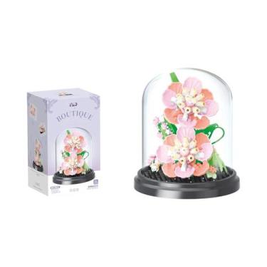 Imagem de Buquê De Rosas Vermelhas Decoração De Mesa Bonsai Romântico Diy Blocos