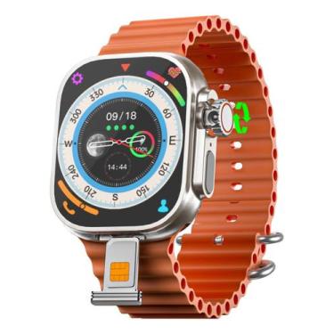 Imagem de Smartwatch Ultra Laranja 3 AI Chip 5G 16GB A Prova D'Água Para Fitness