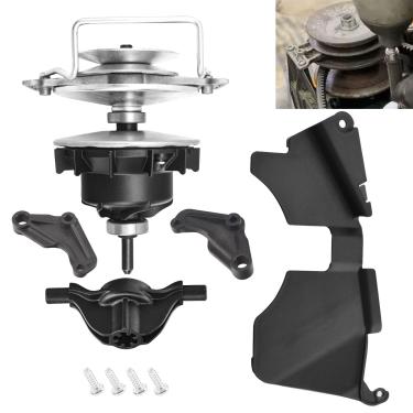 Imagem de GT79452-A Kit de chave de transmissão com parafuso de montagem compatível com cortadores de grama Craftsman Husqvarna Poulan Ar-iens YTA18542 RS800 GT79452 589668301 587086703 GT79260 GT79260-A