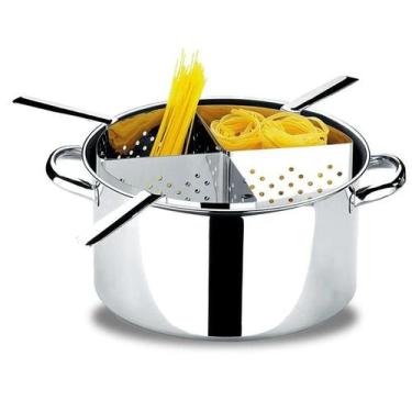 Imagem de Espagueteira Savoy com 4 divisões em Aço Inox 10,0 Litros 20cm 1075/20
