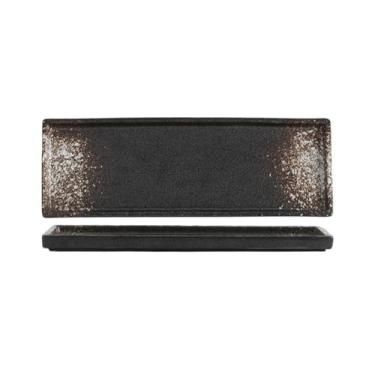 Imagem de Prato longo japonês retrô simples de cerâmica para sushi sashimi - floco de neve branco de 35,5 cm