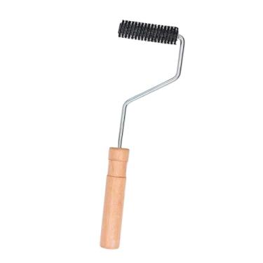 Imagem de Ｂｅｓｇａ Rolo de fibra de vidro, rolo de espuma, cabo de madeira, portátil, de laminação de resina de fibra de vidro para áreas externas, banheira, Cabeça 28x75mm