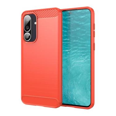 Imagem de CruzerLite Capa para Samsung Galaxy F56 5G, capa para Galaxy M56 5G, design de textura de fibra de carbono, antiarranhões, absorção de choque para Galaxy F56/M56 5G (2025) (vermelho)