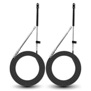 Imagem de GUZIKO 2 cabos de controle de motor de popa de 3,5 m adequados para motor de popa Mercury Mariner, cabos de acelerador e câmbio GEN II