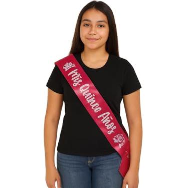 Imagem de Presentes de aniversário de 15 anos para meninas Mis Quince Years Faixa rosa com strass ajustável suprimentos de festa