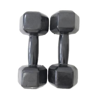Imagem de Par de Halter Dumbell Sextavado 5 Kg Preto Ahead Sports