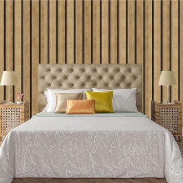 Imagem de Papel De Parede Adesivo Ripado Madeira Lavável Cozinha 3 Metros