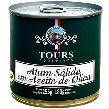 Imagem de Atum em Lata Sólido Enlatado em Azeite de Oliva Tours 255g Kit 6X