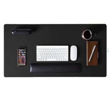 Imagem de Mouse Pad Kingpad Deskpad 90x40, Extra Grande Couro Sintético -  Preto